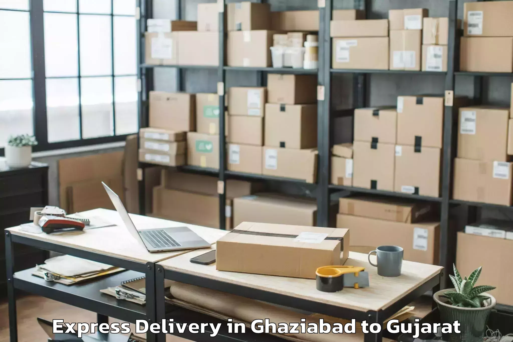 Book Ghaziabad to Thasra Express Delivery